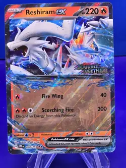 Reshiram ex 030/159 Journey Together Stamped Promo Pokemon Card - Image 1