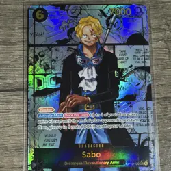 Bandai Sabo OP13-120 Secret Rare Foil Card Carrying on His Will Blocker - Image 1