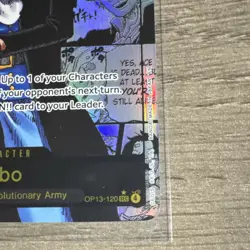 Bandai Sabo OP13-120 Secret Rare Foil Card Carrying on His Will Blocker - Image 5