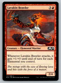 Lavakin Brawler Magic the Gathering Core Set 2020 M20 MTG Card FREE SHIPPING ! - Image 3