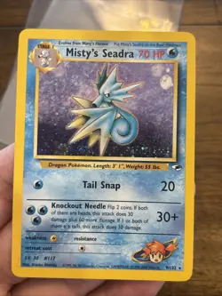 Misty's Seadra Prerelease Holo Card 009/132 WOTC Promo Vintage Old School - Image 1