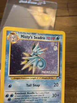 Misty's Seadra Prerelease Holo Card 009/132 WOTC Promo Vintage Old School - Image 3
