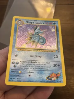Misty's Seadra Prerelease Holo Card 009/132 WOTC Promo Vintage Old School - Image 5
