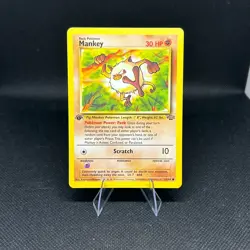 Mankey Pokemon 1999 Jungle #55/64 1st Edition Common WOTC Vintage Card - Image 1