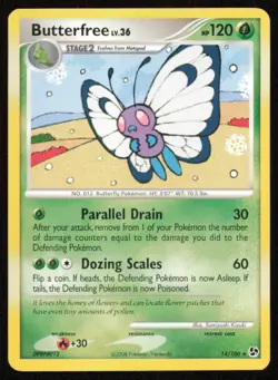Butterfree 14/106 Rare Great Encounters Pokemon Card - Image 1