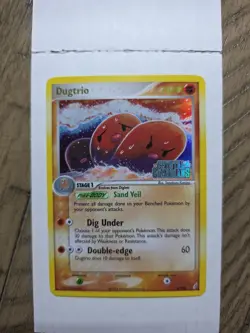 Dugtrio Reverse Holo Crystal Guardians Pokemon TCG 5/100 Stamped Card - Image 1