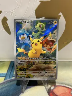 Pikachu SVP027 Pokemon TCG Scarlet & Violet Promo Illustration Card NM - Image 1