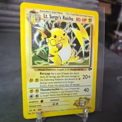 Pokemon TCG Lt. Surge's Raichu Holo Unlimited Rare Card 11/132 Gym Challenge - Image 4