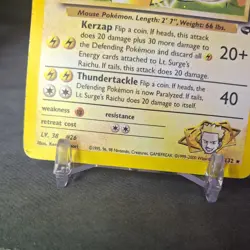 Pokemon TCG Lt. Surge's Raichu Holo Unlimited Rare Card 11/132 Gym Challenge - Image 5
