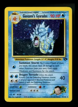 #2 Giovanni's Gyarados 5/132 Gym Challenge 2000 Holo Rare WOTC Pokemon Card TCG - Image 1