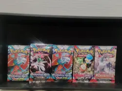Pokemon Scarlet and Violet Booster Pack Bundle 5 Packs 50 Cards - Image 1