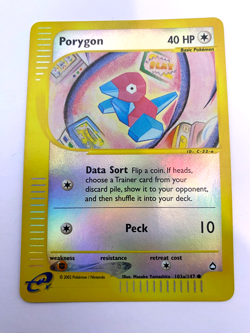 Pokemon Card - Reverse-Holo Porygon 103a/147 Aquapolis *HP* e-Card Common - Image 1