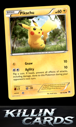 Pikachu 48/162 Pokemon Common XY - BREAKthrough Card NM - Image 1