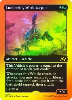 Lumbering Worldwagon (First-Place Foil) 467 Foil NM MTG Aetherdrift Magic - Image 1