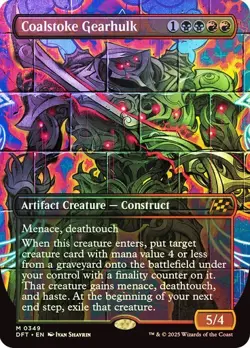 Coalstoke Gearhulk (Borderless) 349 Foil NM MTG Aetherdrift Magic - Image 1