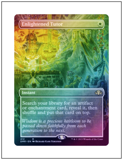 1x Enlightened Tutor, Foil, Borderless Art, Magic the Gathering, MTG NM - Image 1