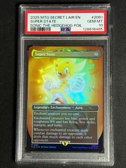 Magic the Gathering MTG Secret Lair Sonic Super State FOIL #2081 PSA 10 GEM MINT - Image 1