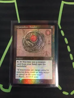 MTG Magic The Gathering Quicksilver Amulet Schematic Foil BRR Retro Artifact - Image 1