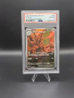 Scizor PSA 10Pokemon TCG Sv03: Obsidian Flames Holo IR 205/197 Gem Mint - Image 1