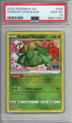 Pokemon TCG - 2022 Pokemon Go - Radiant Venusaur - #004/078 - GEM MINT - PSA 10 - Image 1