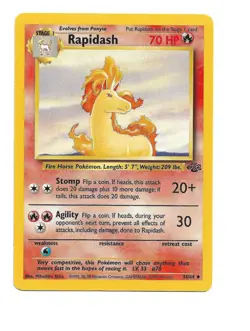 Rapidash 44/64 Uncommon Jungle 1st Edition Pokemon TCG - Image 1