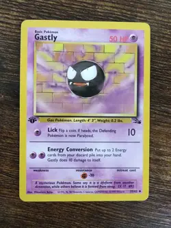 Pokemon Fossil 1st Edition Gastly 33/62 Non Holo NM-MINT - Image 1