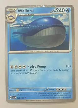 Wailord 041/159 Journey Together Pokemon TCG Cosmos Holo MEG Blister Promo NM-M - Image 1
