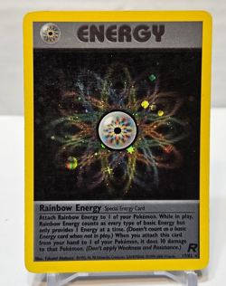 Rainbow Energy 17/82 Holo Rare Unlimited Team Rocket Pokemon 782 - Image 1