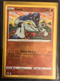 Pokemon TCG Sawk 81/172 Pokemon Brilliant Stars Reverse Holo - Image 1
