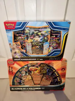 Pokemon TCG LOT NEW SEALED Blaziken EX Volcanion + Mega Kangaskhan EX Box - Image 1