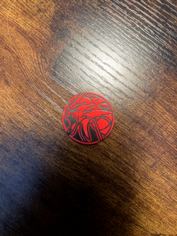 Official Pokemon Gyarados Flipping Coin / Token - Red - Very Rare - Image 2