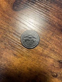 Official Pokemon Gyarados Flipping Coin / Token - Red - Very Rare - Image 3