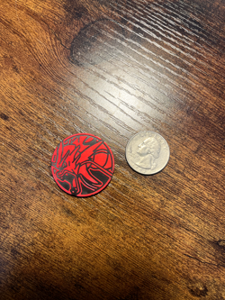 Official Pokemon Gyarados Flipping Coin / Token - Red - Very Rare - Image 4
