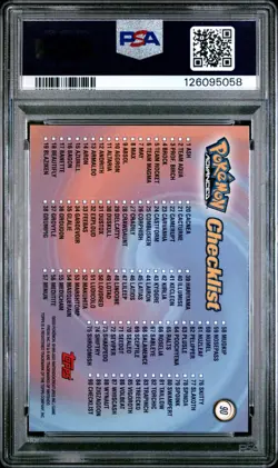2003 TOPPS POKEMON ADVANCED #90 CHECKLIST ADVANCED PSA 8 NM-MT LOW POP - Image 2