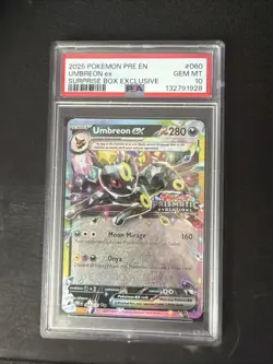 2025 Pokemon Umbreon Ex Surprise Box 060/131 Prismatic Evolutions Stamp - PSA 10 - Image 1