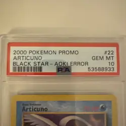 2000 Pokemon Promo #22 Articuno Black Star Aoki Error PSA 10 GEM MINT - Image 4