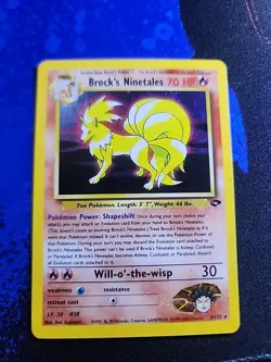 Pokemon TCG 2000 Brock's Ninetales Unlimited Holo Rare Gym Challenge 3/132 - Image 1