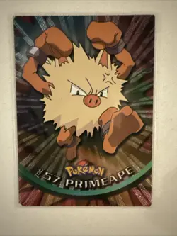 Pokemon Topps TCG: Primeape #57 Base Chrome - Series 2 - Image 1