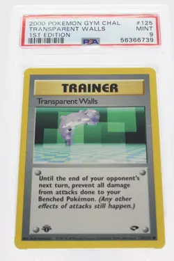 PSA 9 MINT 2000 Pokemon Gym Challenge #125 Transparent Walls 1st Edition !!! - Image 1