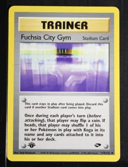 PSA 9 MINT 2000 Pokemon Gym Challenge #114 Fuchsia City Gym 1st Edition !!! - Image 3