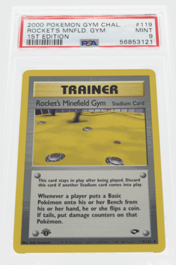PSA 9 MINT 2000 Pokemon Gym Challenge #119 Rocket's Minefield Gym 1st Edition !! - Image 1