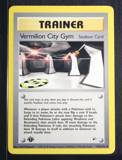 PSA 9 MINT 2000 Pokemon Gym Heroes #120 Vermilion City Gym 1st Edition !!! - Image 3