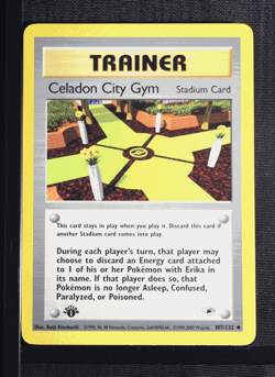 PSA 9 MINT 2000 Pokemon Gym Heroes #107 Celadon City Gym 1st Edition !!! - Image 3
