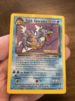 Pokemon TCG Dark Gyarados Prerelease Team Rocket Holo Rare 8/82 Vintage Foil - Image 1
