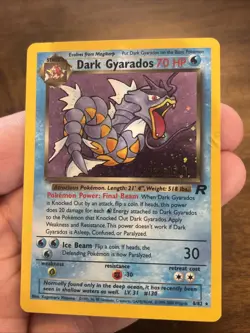 Pokemon TCG Dark Gyarados Prerelease Team Rocket Holo Rare 8/82 Vintage Foil - Image 2