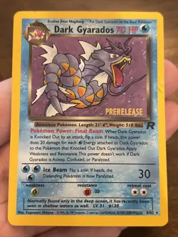 Pokemon TCG Dark Gyarados Prerelease Team Rocket Holo Rare 8/82 Vintage Foil - Image 5