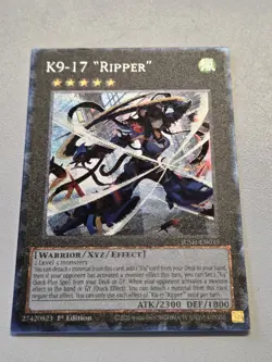 K9-17 "Ripper" (CR) JUSH-EN035 Collector's Rare Yugioh 1st Edition NM - Image 1