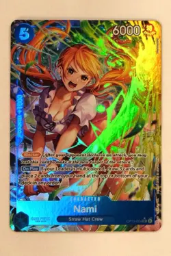 One Piece CCG Nami OP11-054 Alternative Art Parallel a Fist of Divine Speed - Image 1