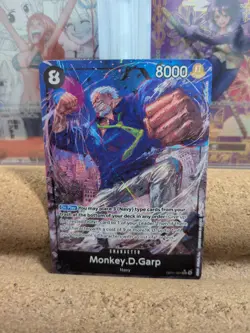 Monkey.D.Garp (Alternate Art) OP11-095 English SR Fist of Divine Speed NM - Image 1