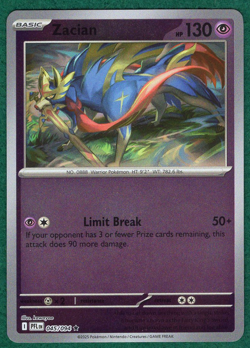 Zacian (Reverse Holo) - 045/094 - ME02: Phantasmal Flames PFL - Pokemon TCG Card - Image 2
